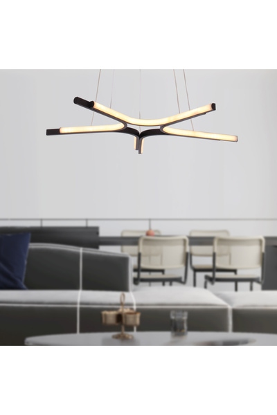 Apliqa Simon Mat Siyah Boyalı 50 Watt Led 300K Salon Oturma Odası Genç Odası ...