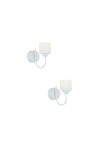 Apliqa Esila Beyaz Boyalı 2'li Aplik Seti Yatak Odası-Yatak başı,Cafe,Restora...