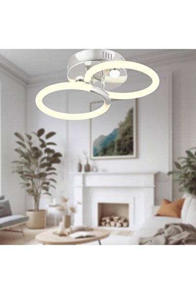 Apliqa Honos 2li Krom 32 Watt Plafonyer Led Avize