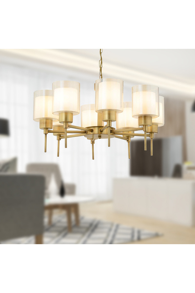 Apliqa Goldie 8 Li Eskitme Modern Yatak Odası Salon Avize