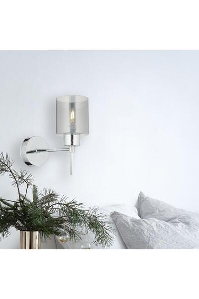 Apliqa Cemre Krom Duvar Lambası Yatak Odası-Yatak Başı-Banyo İçin Modern Aplik
