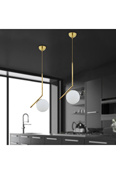 Apliqa Sara Tekli Eskitme 2Li Modern Tasarım Yatak Odası Salon Avize 2 Parça Sarkıt Seti