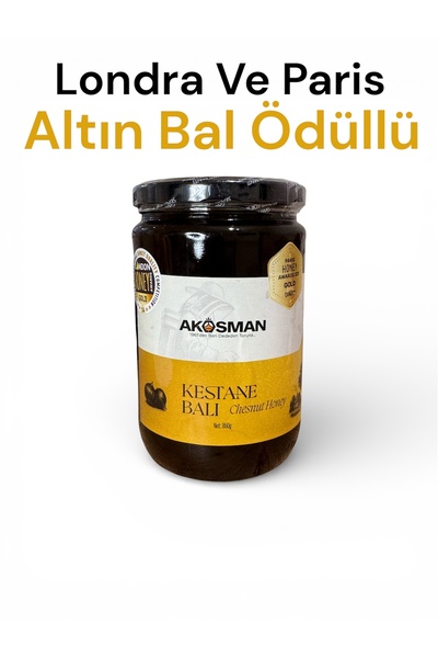 Akosman arıcılık Kestane Balı 850gr ( Londra Ve Paris Altın Bal Ödüllü )