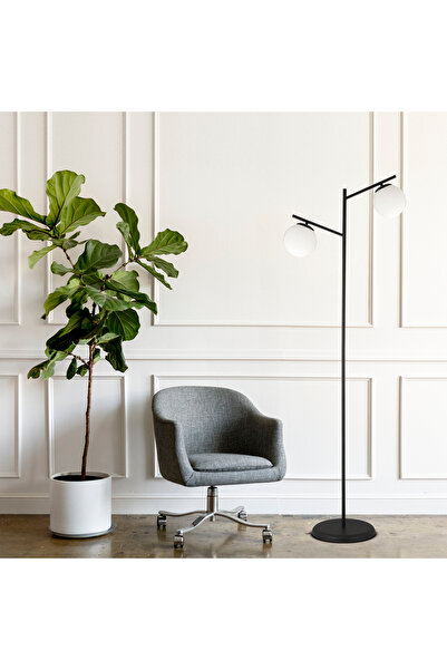 Apliqa Renji 2li Siyah Beyaz Camlı Modern Dekoratif Tasarım Oturma Odası-Salo...