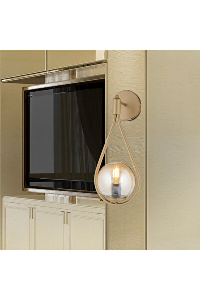 Apliqa شمعدان حائط حديث من الزجاج العسلي العتيق من ميرزا لغرفة المعيشة بجانب السرير