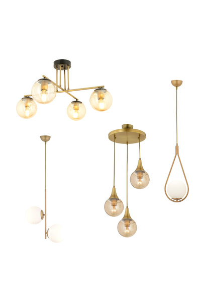 Apliqa Tulipa 4 Parça Avize Seti