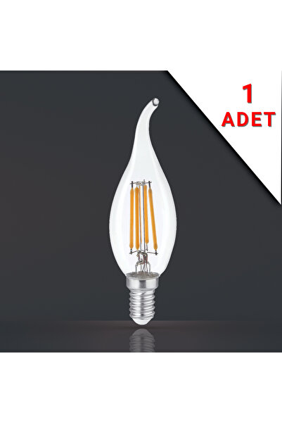 Apliqa KIVRIK UÇLU FİLAMANLI E14 RUSTİK AMPUL 6 WATT 3000K GÜN IŞIĞI T35