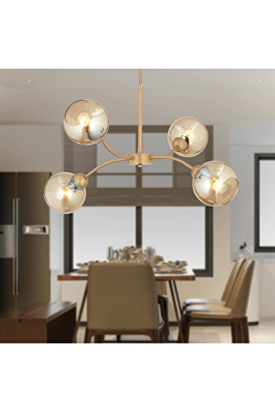 Apliqa Ecvet 4Lü Eskitme Modern Oturma Odası Yatak odası Salon Avize