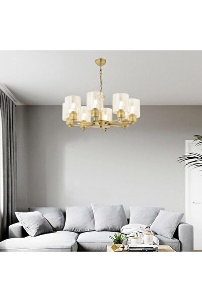 Apliqa Geneva 8 Li Eskitme Modern Yatak Odası  Salon Avize