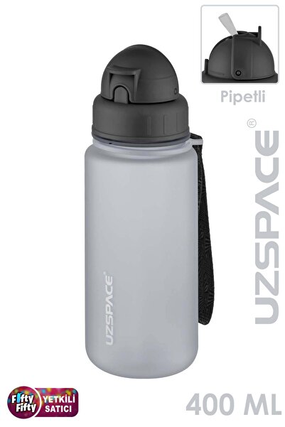 Uzspace 400 ml Tritan Children's Water Bottle with Straw Fiftyfifty -3024A