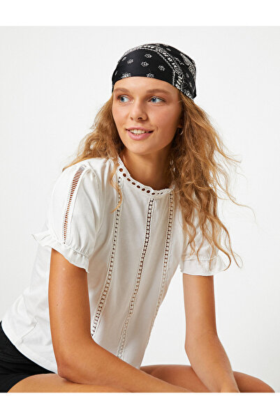 Koton Γυναικείο εκρού T-Shirt 0YAL18698IK