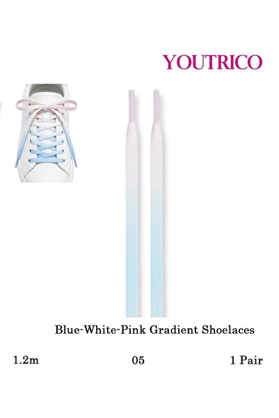 Youtrico أربطة أحذية متدرجة الألوان بطول 120 سم - أربطة متعددة الألوان نابضة ...