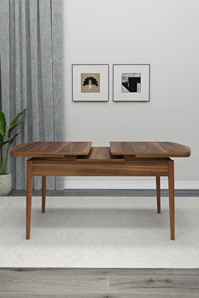 Renlife Mutfak Masası Yemek Masası Ahşap Masa Açılır Kapanır Masa 6 Kişilik M...