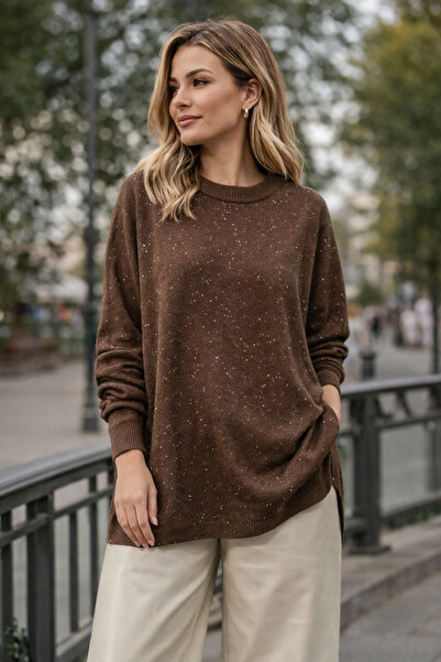 MODA S&S BZLİNE Simli triko tunik