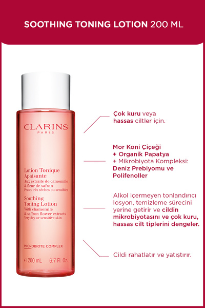 Clarins Soothing Toning Lotion 200ml Temizleyici Losyon