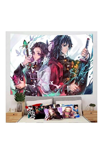 Köstebek Anime 70 X 100 Cm Demon Slayer Kimetsu No Yaiba Kochou Shinobu Giyu ...