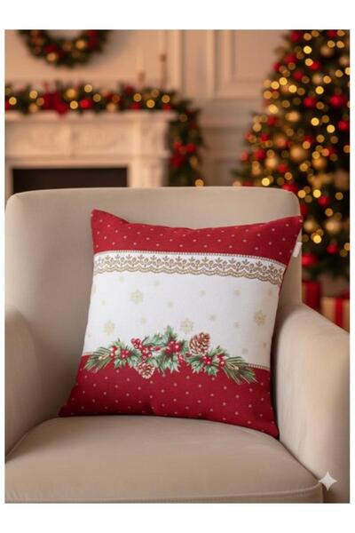 Believe Διακοσμητικό κάλυμμα μαξιλαριού χριστουγεννιάτικου κώνου κοκίνας από ...