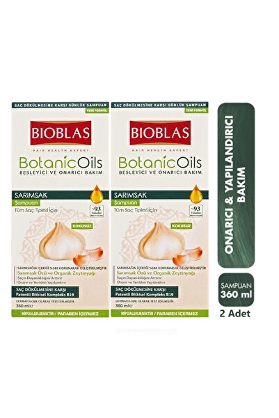 Bioblas Botanic Oils Besleyici Ve Onarıcı Bakım Sarımsak Şampuan Set 2 Adet X...