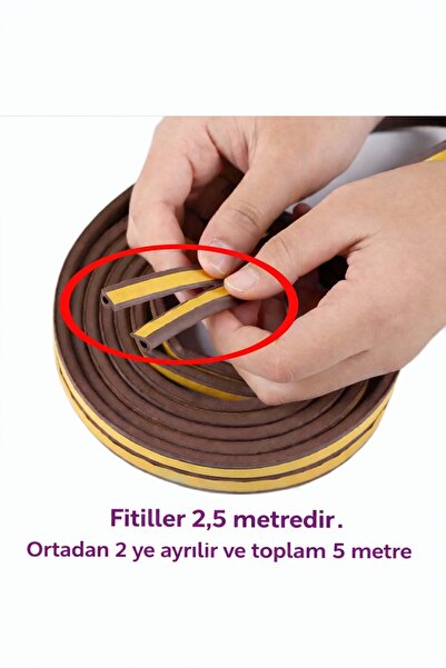 Dekals Brown Door and Window Tape Wind Cold Cutting Insulation Sealant 2.5 X 2 = 5 m