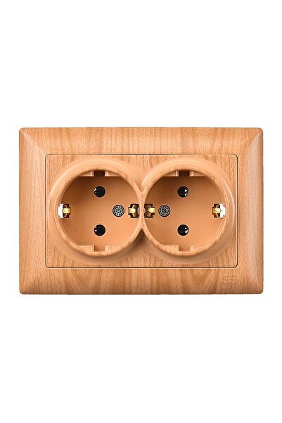 Günsan Visage Akçaağaç İkili Topraklı Priz