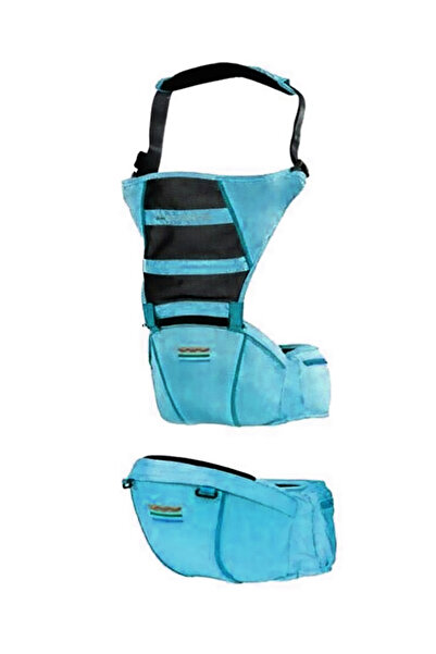 AGD حقيبة رائعة مريحة لحمل الأطفال، على شكل الكنغر، بحزام أمان للأطفال قابل للتعديل - أزرق