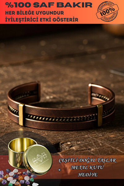 OSMANLI GÜMÜŞ Erkek Kadın Bakır Bileklik - Atlas Otantik Model Bakır Bilezik ...