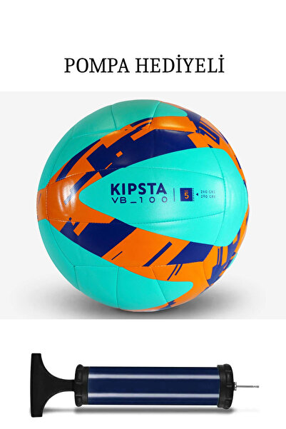 moonlight outdoor Kipsta Voleybol Topu Pompa Hediyeli - 5 Numara - Sarı / Mav...