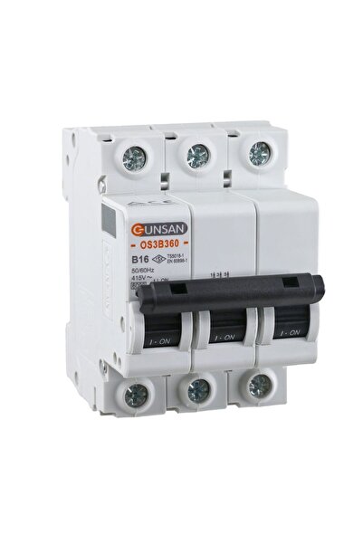 Günsan Elektrik Günsan Valta Otomatik Sigorta 3 Kutup 6kA B Tip 16A
