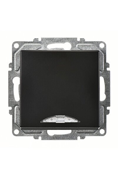 Günsan Visage Metallic Black Illuminated Switch Mechanism