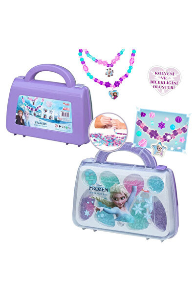 YıldızDükkan Karlar Ülkesi Elsa Frozen Çantalı Boncuk Takı Seti Kız Oyuncakla...