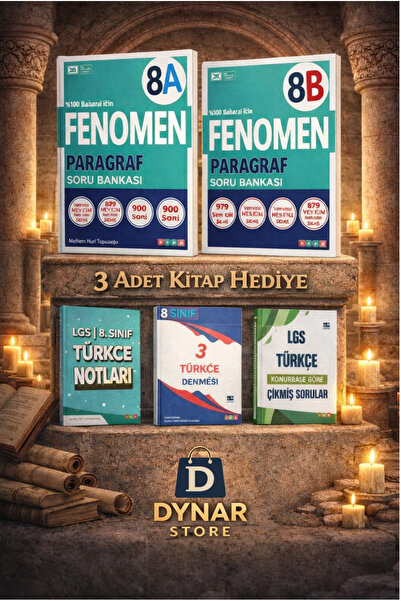 Fenomen Yayıncılık Fenomen 8.Sınıf Paragraf A ve B soru Bankası ve 5 'li dene...