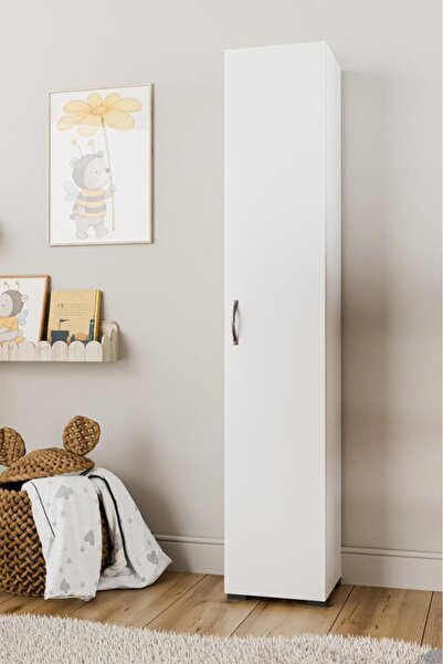 KZY Mobilya KZY Tek Kapak 5 Raflı Oyuncak Dolabı