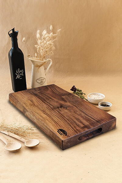 Tezyinat Wood لوح تقطيع وتقديم الطعام من خشب الجوز الطبيعي من سلسلة الشيف