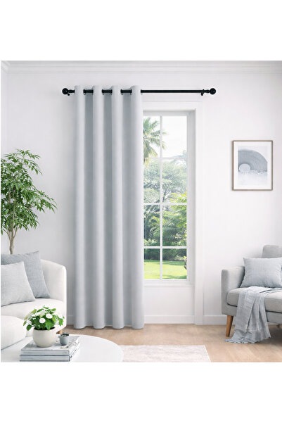 L&Wen Solid Blackout Curtains, 1 Panel Drapes Grommet Room Window Curtains (L...