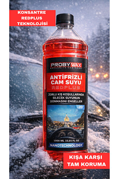 PROBYWAX EXCLUSIVE CAR CARE Konsantre Antifrizli REDPLUS Cam Suyu 1000 ml