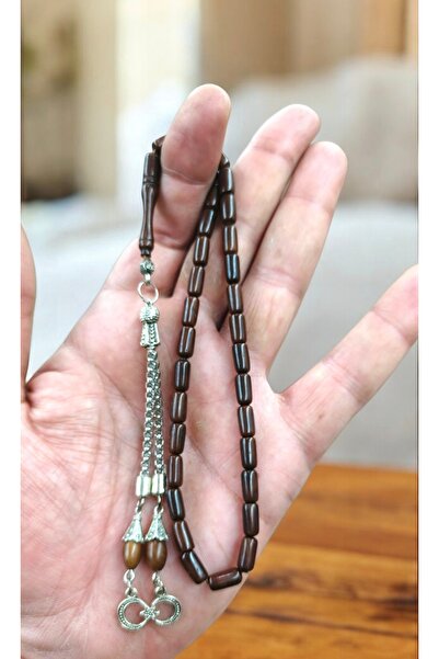 İnan Tesbih سبحة كوكا مقطوعة على شكل كبسولة بلون داكن