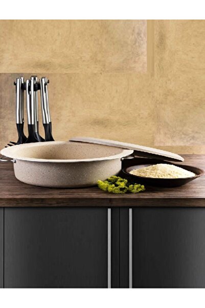 Extra قدر مقلوبة جرانيت 42 سم غير لاصق بقاعدة سميكة