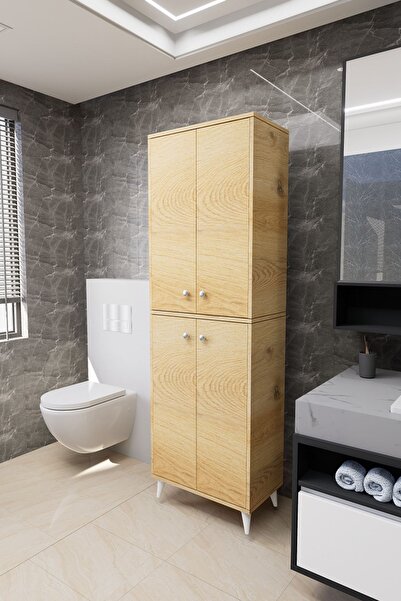 Mirobi Furex 6 Raflı 4 Kapaklı Çok Amaçlı Banyo Dolabı Rivoli