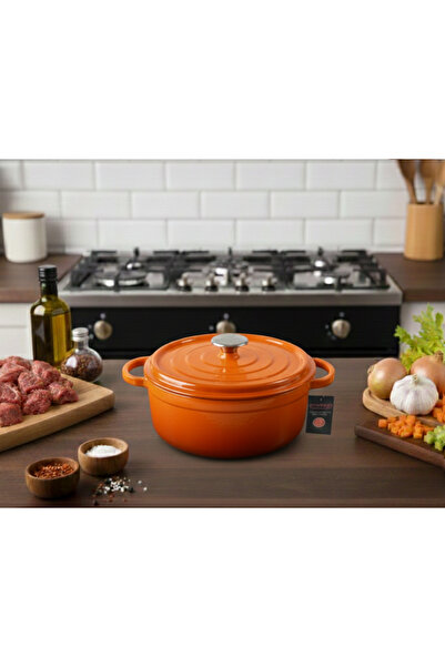 EVREN MUTFAK Evren Cast Iron Deep Pot Diameter 24 Cm/3.8L.