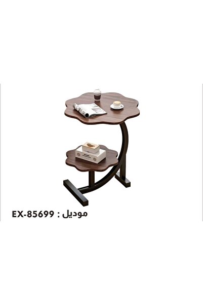 Extra Two-tier C-shaped side table