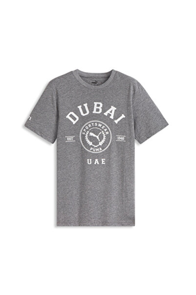 Puma Mens Dubai Logo T-Shirt - Gray
