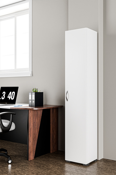KZY Tek Kapak Ofis Dolabı Dosya Dolabı Evrak Dolabı Malzeme Dolabı A4 Dolabı Kırtasiye Dolabı Beyaz