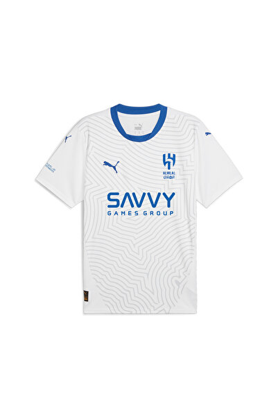 Puma قميص كرة قدم رجالي أصلي لنادي الهلال 24/25 - أبيض