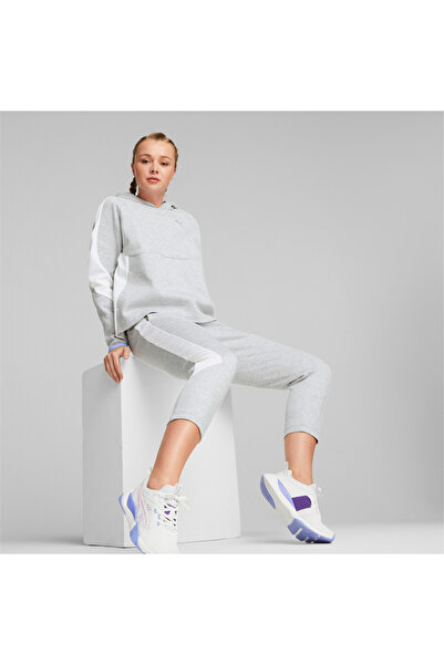 Puma بنطلون رياضي نسائي EVOSTRIPE بخصر عالٍ - رمادي