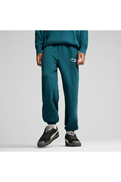 Puma Mens CLASSICS+ Relaxed Sweatpants - Green