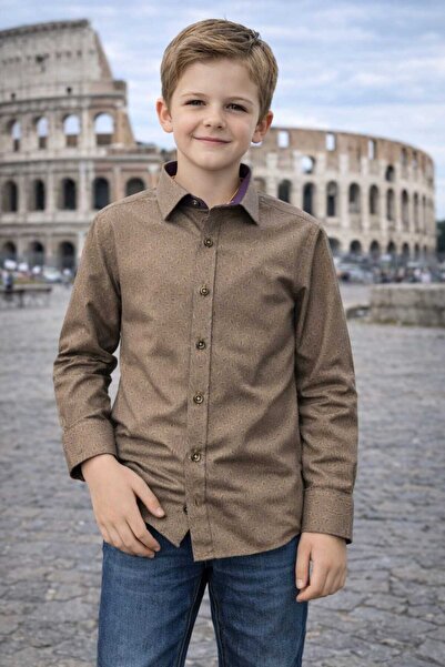Louis Kids Cămașă pentru copii cu mânecă lungă și detalii din pene, sezon nou