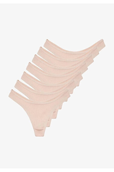 Miss Puddra Set de 7 tanga roz cu cordon