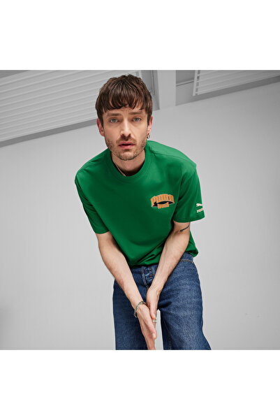 Puma Mens TEAM Graphic Tee - Green