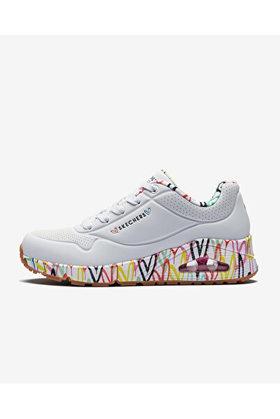 SKECHERS X JGOLDCROWN: UNO - LOVING LOVE Dámské bílé tenisky 155506 WHT