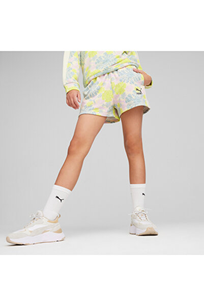 Puma Youth Girls T7 Snflr Shorts - Multicolor